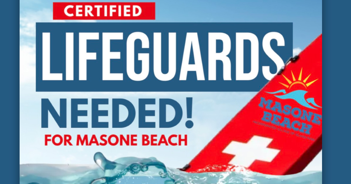 Certified Lifeguards Needed for Masone Beach