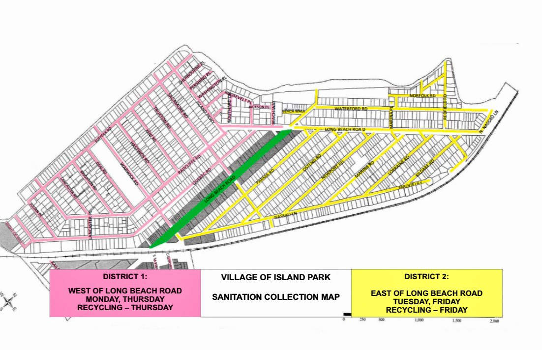Village of Island Park Sanitation Map