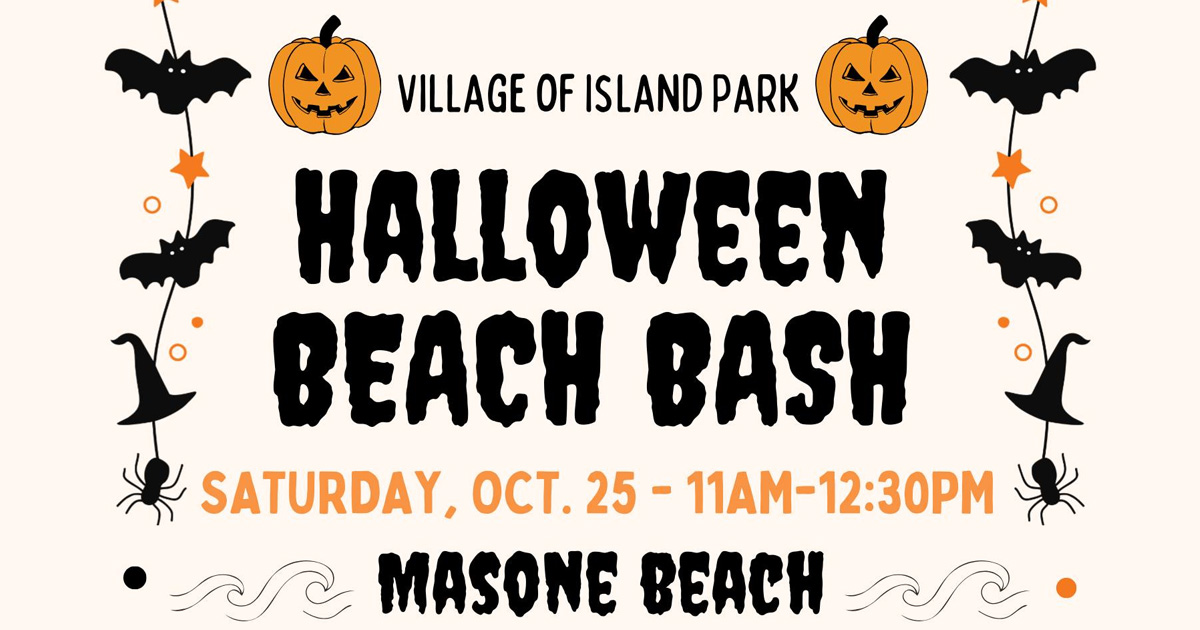 Halloween Beach Bash - Saturday October 25, 11am-12:30pm at Masone Beach